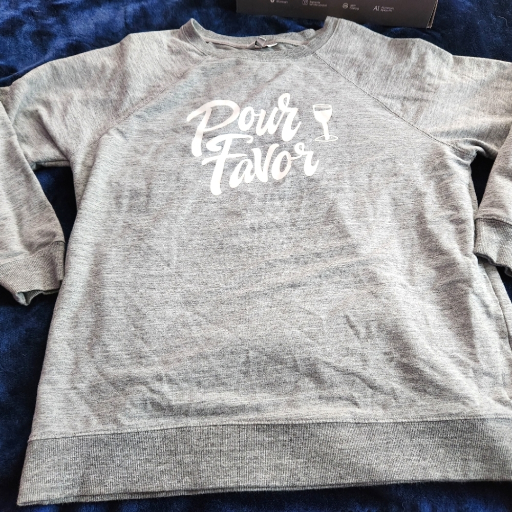 Gray sweatshirt top size L / Large